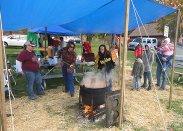 apple butter stirring